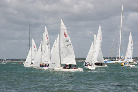 Close racing in the Sonar fleet